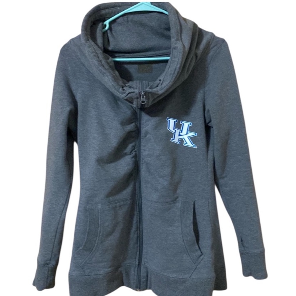 University of Kentucky Cowl Neck Sweatshirt Gray Small Flaw